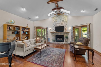 Unique architecture highlights this irresistible one-level home on Brandywine Bay Golf Club in North Carolina - for sale on GolfHomes.com, golf home, golf lot