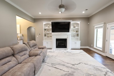 Built in 2018, this stunning custom home sits right on the #5 on Mystic Creek Golf Club in Arkansas - for sale on GolfHomes.com, golf home, golf lot