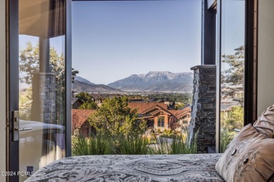 This newly constructed mountain contemporary home is perfectly on Red Ledges Golf Club in Utah - for sale on GolfHomes.com, golf home, golf lot