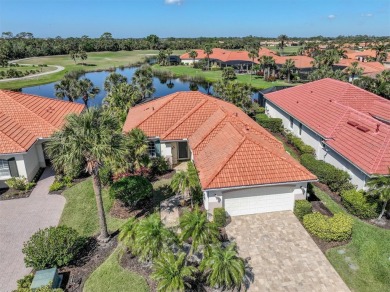 Stunning lake, golf and sunset views with maintenance-free on Venetian Golf and River Club in Florida - for sale on GolfHomes.com, golf home, golf lot