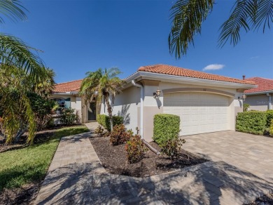 Stunning lake, golf and sunset views with maintenance-free on Venetian Golf and River Club in Florida - for sale on GolfHomes.com, golf home, golf lot