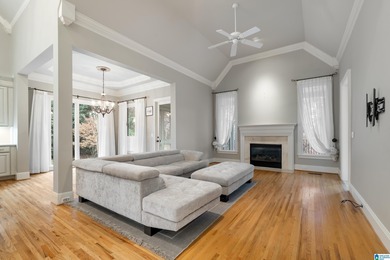 This stunning all-brick executive home sits on a private 1 on Riverchase Country Club in Alabama - for sale on GolfHomes.com, golf home, golf lot