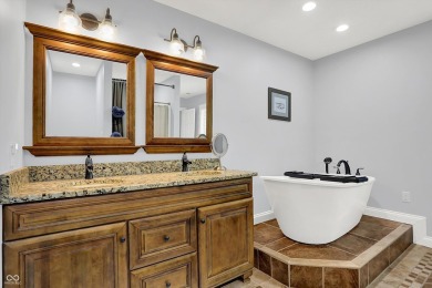 Experience luxury living in this impeccably crafted two-story on Foxcliff Golf Club in Indiana - for sale on GolfHomes.com, golf home, golf lot