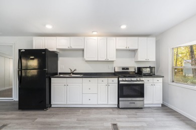Remodeled in 2024, this 3-bedroom, 1-bath home in Lakes of the on Lakes of the North Deer Run Golf Course in Michigan - for sale on GolfHomes.com, golf home, golf lot