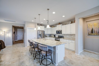 ARIZONA LIVING MADE EASY! This beautiful Sanctuary welcomes you on Poston Butte Golf Club in Arizona - for sale on GolfHomes.com, golf home, golf lot