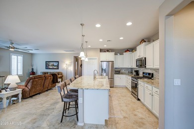 ARIZONA LIVING MADE EASY! This beautiful Sanctuary welcomes you on Poston Butte Golf Club in Arizona - for sale on GolfHomes.com, golf home, golf lot