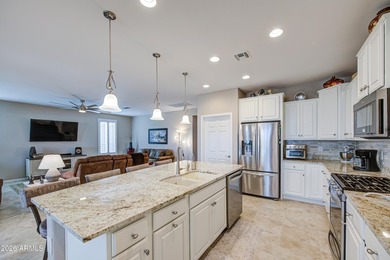 ARIZONA LIVING MADE EASY! This beautiful Sanctuary welcomes you on Poston Butte Golf Club in Arizona - for sale on GolfHomes.com, golf home, golf lot