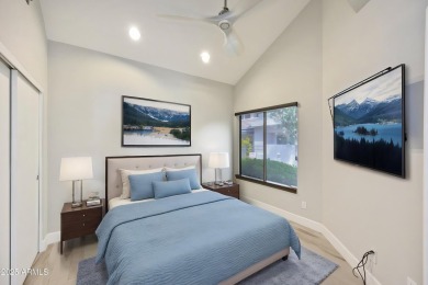 Single-level remodeled jewel box on a prime corner overlooking on Gainey Ranch Golf Club in Arizona - for sale on GolfHomes.com, golf home, golf lot