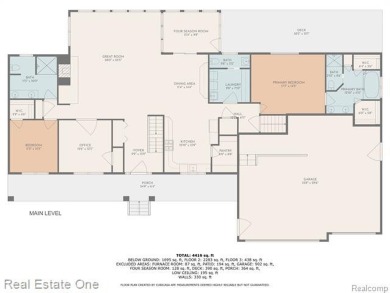 Step inside and discover a thoughtfully designed split ranch on Lost Lake Woods Club in Michigan - for sale on GolfHomes.com, golf home, golf lot