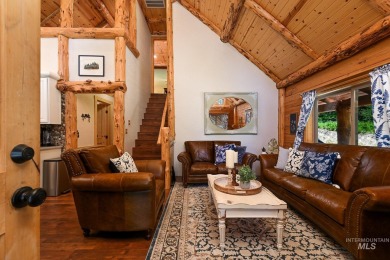 Introducing a one-of-a-kind hand-hewn log cabin nestled in the on Terrace Lakes Golf Resort in Idaho - for sale on GolfHomes.com, golf home, golf lot