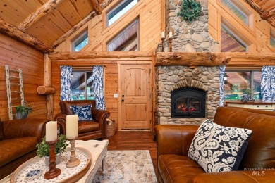 Introducing a one-of-a-kind hand-hewn log cabin nestled in the on Terrace Lakes Golf Resort in Idaho - for sale on GolfHomes.com, golf home, golf lot