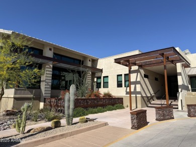 Fabulous mountain views on the side courtyard of this home on Rio Verde Country Club - Quail Run in Arizona - for sale on GolfHomes.com, golf home, golf lot