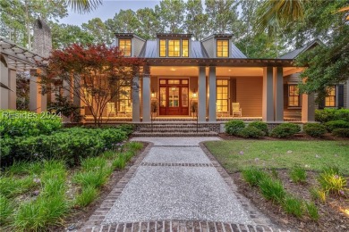 From the intricate driveway to the coffered ceilings and heart on May River Golf Club in South Carolina - for sale on GolfHomes.com, golf home, golf lot