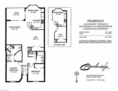 Much sought after Palmdale model with its large great room and on Breckenridge Golf and Country Club in Florida - for sale on GolfHomes.com, golf home, golf lot