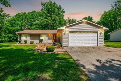 Charming ranch home on 2.58 acres in a peaceful country setting on Lyon Oaks Golf Course in Michigan - for sale on GolfHomes.com, golf home, golf lot