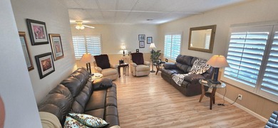 This move-in ready, fully furnished 2-bedroom, 2-bathroom on Palm Desert Greens Country Club in California - for sale on GolfHomes.com, golf home, golf lot