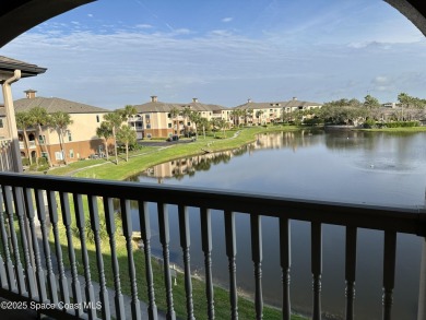 Water views from the living area and bedroom. Balcony on Indian River Colony Club in Florida - for sale on GolfHomes.com, golf home, golf lot