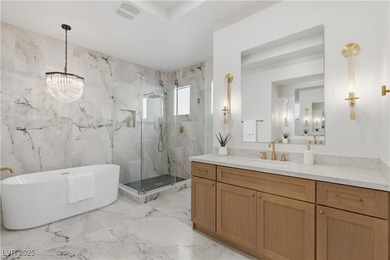 Nestled in guard-gated Eagle Rock community, this stunning home on TPC Las Vegas in Nevada - for sale on GolfHomes.com, golf home, golf lot