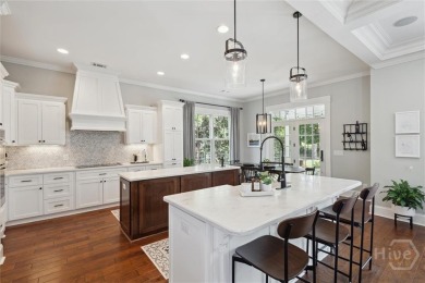 Experience luxury living in this stunning custom-built home on Savannah Quarters Country Club in Georgia - for sale on GolfHomes.com, golf home, golf lot