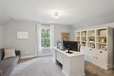 Experience luxury living in this stunning custom-built home on Savannah Quarters Country Club in Georgia - for sale on GolfHomes.com, golf home, golf lot