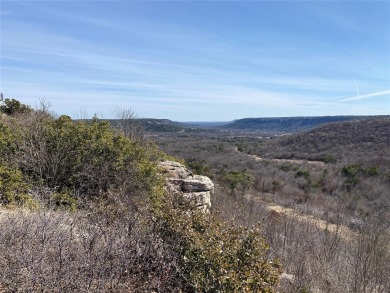 Dramatic cliffs edge view looking out over the Palo Pinto Valley on The Cliffs Resort in Texas - for sale on GolfHomes.com, golf home, golf lot