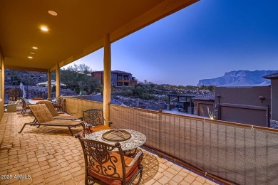 Spectacular SUPERSTITION MOUNTAIN VIEWS from this hillside on Gold Canyon Golf Resort - Sidewinder in Arizona - for sale on GolfHomes.com, golf home, golf lot