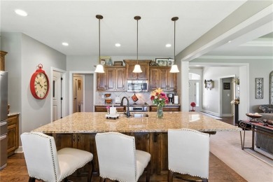 Step into luxury with this stunning reverse 1 1/2 -story home on Prairie Highlands Golf Course in Kansas - for sale on GolfHomes.com, golf home, golf lot