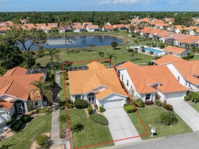 TRANQUILITY MEETS ELEGANCE WITH PICTURESQUE WATER VIEWS! Welcome on Venice East Golf Club in Florida - for sale on GolfHomes.com, golf home, golf lot