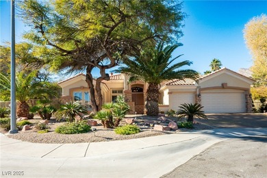 Situated on a premium corner lot in a quiet Sun City Summerlin on Highland Falls Golf Club in Nevada - for sale on GolfHomes.com, golf home, golf lot