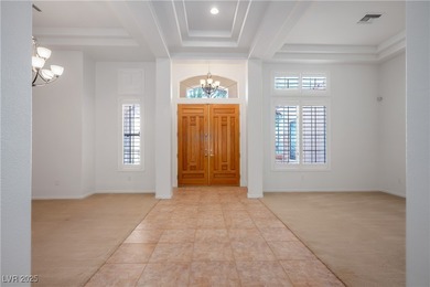 Situated on a premium corner lot in a quiet Sun City Summerlin on Highland Falls Golf Club in Nevada - for sale on GolfHomes.com, golf home, golf lot