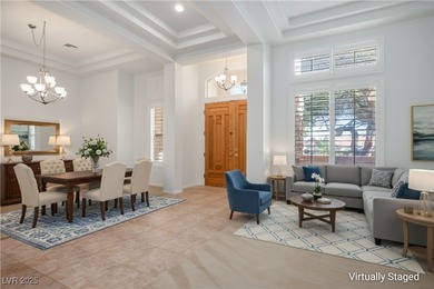 Situated on a premium corner lot in a quiet Sun City Summerlin on Highland Falls Golf Club in Nevada - for sale on GolfHomes.com, golf home, golf lot