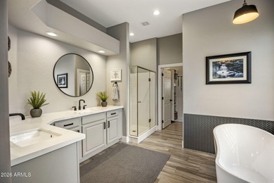 Beautifully updated Avron-built residence showcasing golf course on Legend Trail Golf Club in Arizona - for sale on GolfHomes.com, golf home, golf lot