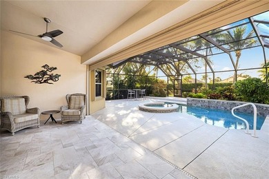 Shaded by the expansive canopy of a mature oak, the backyard is on Villages of Country Creek Golf Course in Florida - for sale on GolfHomes.com, golf home, golf lot