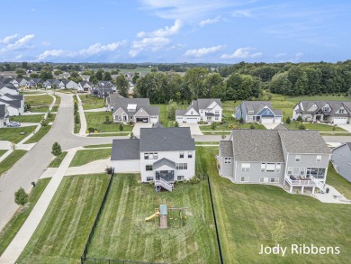 Discover your dream home in this stylish, modern farmhouse on a on Railside Golf Club in Michigan - for sale on GolfHomes.com, golf home, golf lot