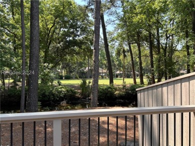 Lovely lagoon and golf views from this all one-level 3 bedroom on Sea Pines Country Club in South Carolina - for sale on GolfHomes.com, golf home, golf lot