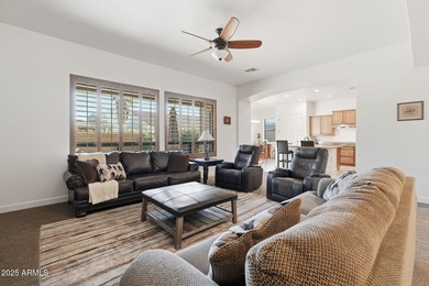 Welcome to this beautifully maintained 2,700 sq. ft. home in one on Tuscany Falls At Pebble Creek in Arizona - for sale on GolfHomes.com, golf home, golf lot