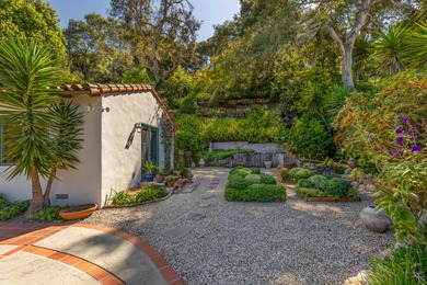 Private and serene vintage Spanish home in Hope Ranch with on La Cumbre Country Club in California - for sale on GolfHomes.com, golf home, golf lot