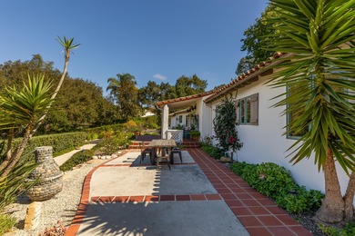 Private and serene vintage Spanish home in Hope Ranch with on La Cumbre Country Club in California - for sale on GolfHomes.com, golf home, golf lot