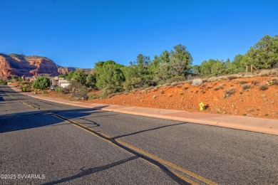 Embrace the essence of Sedona living atop this .30-acre hillside on Canyon Mesa Country Club in Arizona - for sale on GolfHomes.com, golf home, golf lot
