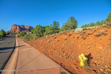 Embrace the essence of Sedona living atop this .30-acre hillside on Canyon Mesa Country Club in Arizona - for sale on GolfHomes.com, golf home, golf lot