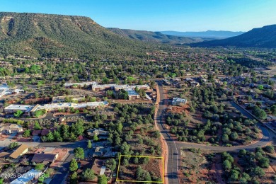 Embrace the essence of Sedona living atop this .30-acre hillside on Canyon Mesa Country Club in Arizona - for sale on GolfHomes.com, golf home, golf lot