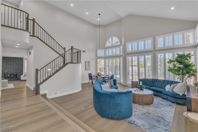 Enjoy expansive golf course views from bright, sun-filled on Canyon Gate Country Club in Nevada - for sale on GolfHomes.com, golf home, golf lot