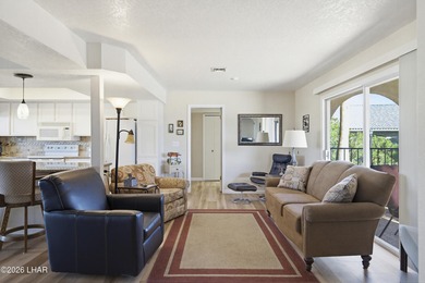 Ground-floor, single-story condo with two patios and stunning on London Bridge Golf Course in Arizona - for sale on GolfHomes.com, golf home, golf lot