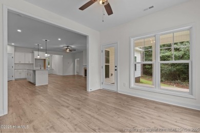 Now available and nearing completion, the 'Lindie' single level on Foxfire Golf and Country Club in North Carolina - for sale on GolfHomes.com, golf home, golf lot