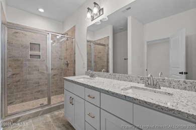 Now available and nearing completion, the 'Lindie' single level on Foxfire Golf and Country Club in North Carolina - for sale on GolfHomes.com, golf home, golf lot