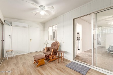 Enjoy comfortable and low-maintenance living in this delightful on Sun City Lakes West and East in Arizona - for sale on GolfHomes.com, golf home, golf lot