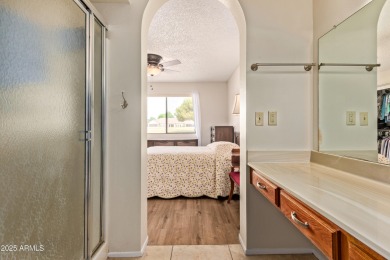 Enjoy the view on your extended patio over-looking the golf on Fountain of the Sun Country Club in Arizona - for sale on GolfHomes.com, golf home, golf lot