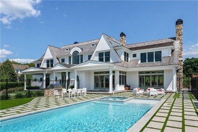 An exquisite new construction shingle-style estate, perfectly on Carnegie Abbey Club in Rhode Island - for sale on GolfHomes.com, golf home, golf lot