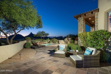 Resort-style living with sweeping Pinnacle Peak, sunset & city on Troon Country Club in Arizona - for sale on GolfHomes.com, golf home, golf lot