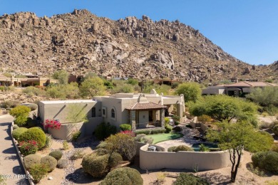 Resort-style living with sweeping Pinnacle Peak, sunset & city on Troon Country Club in Arizona - for sale on GolfHomes.com, golf home, golf lot